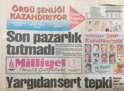 Milliyet Gazetesi 8 Eylül 1992 - Yargıdan Sert Tepki - GZ12714 - 2
