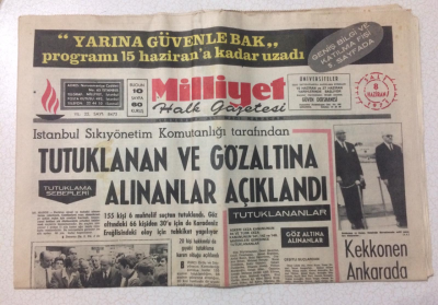 Milliyet Gazetesi 8 Haziran 1971 - Uzayda İlk İnsanlı İstasyon Kuruldu - GZ15549 - 1