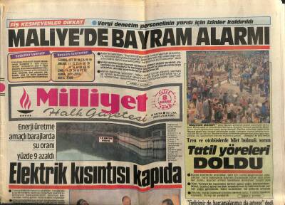 Milliyet Gazetesi - 8 Haziran 1986 - Elektrik Kısıntısı Kapıda GZ110835 - 1