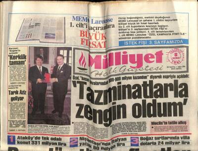 Milliyet Gazetesi 8 Haziran 1991 - Doğum Günü Hediyesi GZ56672 - 1