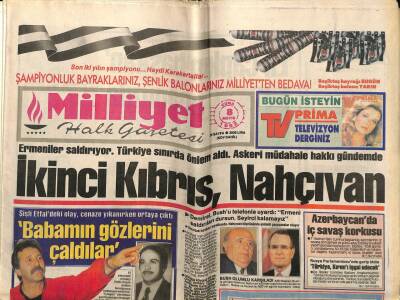 Milliyet Gazetesi 8 Mayıs 1992 - İkinci Kıbrıs Nahçıvan GZ61582 - 2
