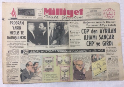 Milliyet Gazetesi 8 Nisan 1975 - Erbakan İşçiyi, Milli Ve Ahlaki Yönde Eğiteceğiz - GZ17562 - 2