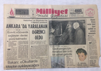 Milliyet Gazetesi 8 Ocak 1976 - Unutulmaz Şampiyon Hamit Kaplan Toprağa Verildi - GZ17541 - 2