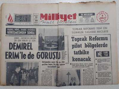 Milliyet Gazetesi - 8 Şubat 1972 - Demirel Erimle Görüştü GZ112256 - 1