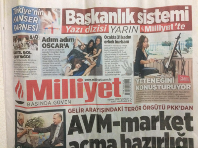 Milliyet Gazetesi 8 Şubat 2016 - YPG Azeze İlerliyor GZ27673 - 1