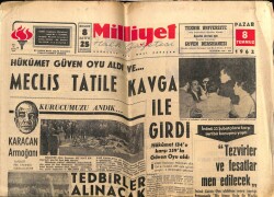 Milliyet Gazetesi 8 Temmuz 1962 - Bir İtalyan Yolcu Uçağı 104 Kişi İle Kayboldu GZ58731 - 1