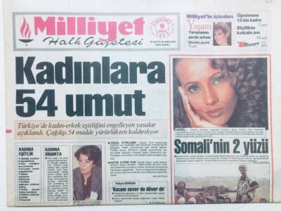 Milliyet Gazetesi 9 Aralık 1992 - Kadınlara 54 Umut GZ42866 - 1