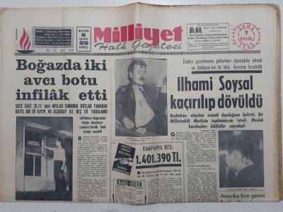 Milliyet Gazetesi - 9 Eylül 1966 - Gazeteci İlhami Soysal Kaçırılıp Dövüldü GZ112246 - 1