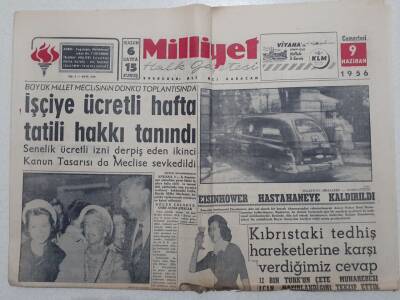 Milliyet Gazetesi - 9 Haziran 1956 - Uzun Boylular Kulübü Kuruluyor GZ112166 - 1