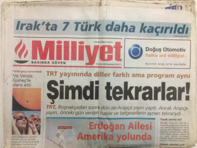 Milliyet Gazetesi 9 Haziran 2004 - Tarihi Geçiş Tamamlandı Venüs Güneşle Dans Etti GZ27828 - 1
