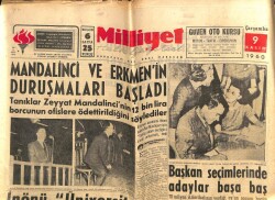 Milliyet Gazetesi 9 Kasım 1960 - Mandalinci Ve Erkmenin Duruşmaları Başladı GZ59817 - 2