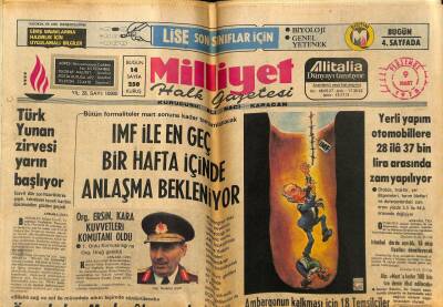 Milliyet Gazetesi 9 Mart 1978 - IMF İle En Geç Bir Hafta İçinde Anlaşma Bekleniyor GZ97536 - 1