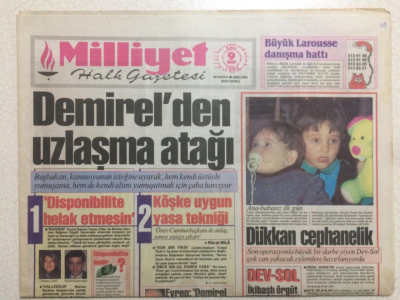 Milliyet Gazetesi 9 Mart 1993 - Demirelden Uzlaşma Atağı GZ24495 - 1