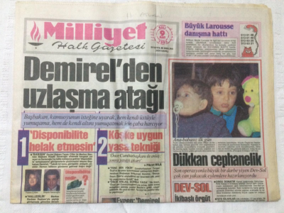 Milliyet Gazetesi 9 Mart 1993 - TerimGöreve Hazırım - GZ15721 - 2