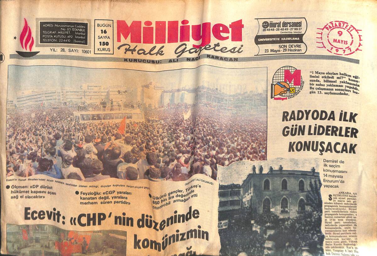 Milliyet Gazetesi 9 Mayıs 1977 - NATO Zirvesi Yarın Londra'da Başlayacak - Radyoda İlk Gün Liderler Konuşacak - Lider Trabzon Kaybetmedi GZ133236 - 1