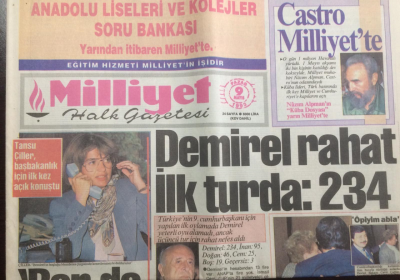 Milliyet Gazetesi 9 Mayıs 1993 - Castro Milliyette - GZ12690 - 2