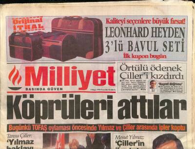 Milliyet Gazetesi 9 Mayıs 1996 - Atilla Atasoy En Güzel Şarkıları Sezen Aksuyla Söylüyor GZ76469 - 1