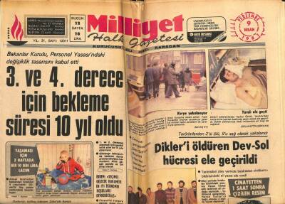 Milliyet Gazetesi 9 Nisan 1981 - Dikleri Öldüren Dev Sol Hücresi Ele Geçirildi GZ59698 - 1