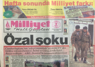 Milliyet Gazetesi 9 Nisan 1993 - Özal Şoku - GZ12702 - 2