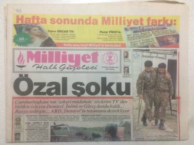 Milliyet Gazetesi 9 Nisan 1993 - Özal Şoku GZ51571 - 1