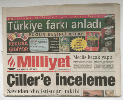 Milliyet Gazetesi 9 Nisan 1999 - İhracatta Rekor Düşüş GZ5540 - 2