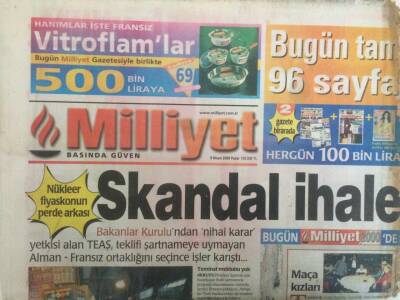 Milliyet Gazetesi 9 Nisan 2000 - Skandal İhale GZ35299 - 1