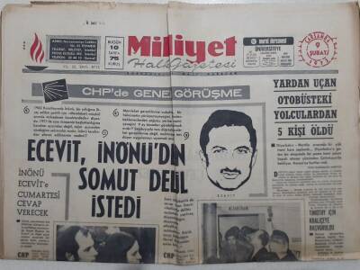 Milliyet Gazetesi - 9 Şubat 1972 - Ecevit İnönüden Somut Delil İstedi GZ112262 - 1