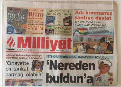 Milliyet Gazetesi 9 Şubat 2006 - Danıştaydan 3 Önemli Karar Türbana Okul Yolunda Red , Depremzedeye Tazminat Yolu , İmam Hatipliye Açık Lise - GZ20666 - 1