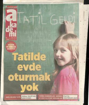 Milliyet Gazetesi Akademi Eki 23 Ocak 2015 - Roma Hamamları Arınma Ve Sosyalleşme Mekanları GZ106052 - 1