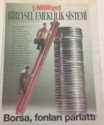Milliyet Gazetesi Bireysel Emeklilik Sistemi Eki 30 Eylül 2005 - Borsa Fonları Parlattı GZ47133 - 1