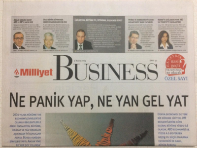Milliyet Gazetesi Businees Eki 2 Mayıs 2004 - Ne Panik Yap,Ne De Yan Gelip Yat GZ24633 - 1