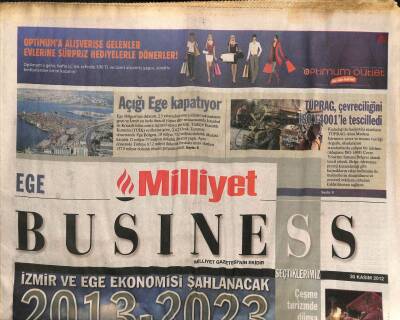 Milliyet Gazetesi Business Ege Eki 30 Kasım 2012 - Enerji Kenti Somada Süper Isıtma Projesi Başlıyor GZ106083 - 1