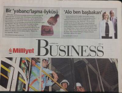 Milliyet Gazetesi Busıness Eki 10 Nisan 2005 Hükümetten Denetim Raporları Sansürü GZ36217 - 1