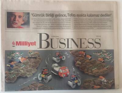 Milliyet Gazetesi Busıness Eki 17 Ekim 2004 - Taş Gibi Kavga Uzanlar Ait 10 Çimento Fabrikası Satılacak GZ20571 - 1