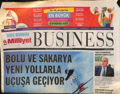 Milliyet Gazetesi Business Eki 3 Aralık 2012 - Sapanca Cennet Olunca Yabancı Turist Akın Etti GZ116900 - 1