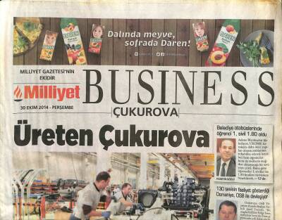 Milliyet Gazetesi Business Eki 30 Ekim 2014 - 130 Tesisin Faaliyet Gösterdiği Osmaniye,OSB İle Devleşiyor GZ105347 - 1