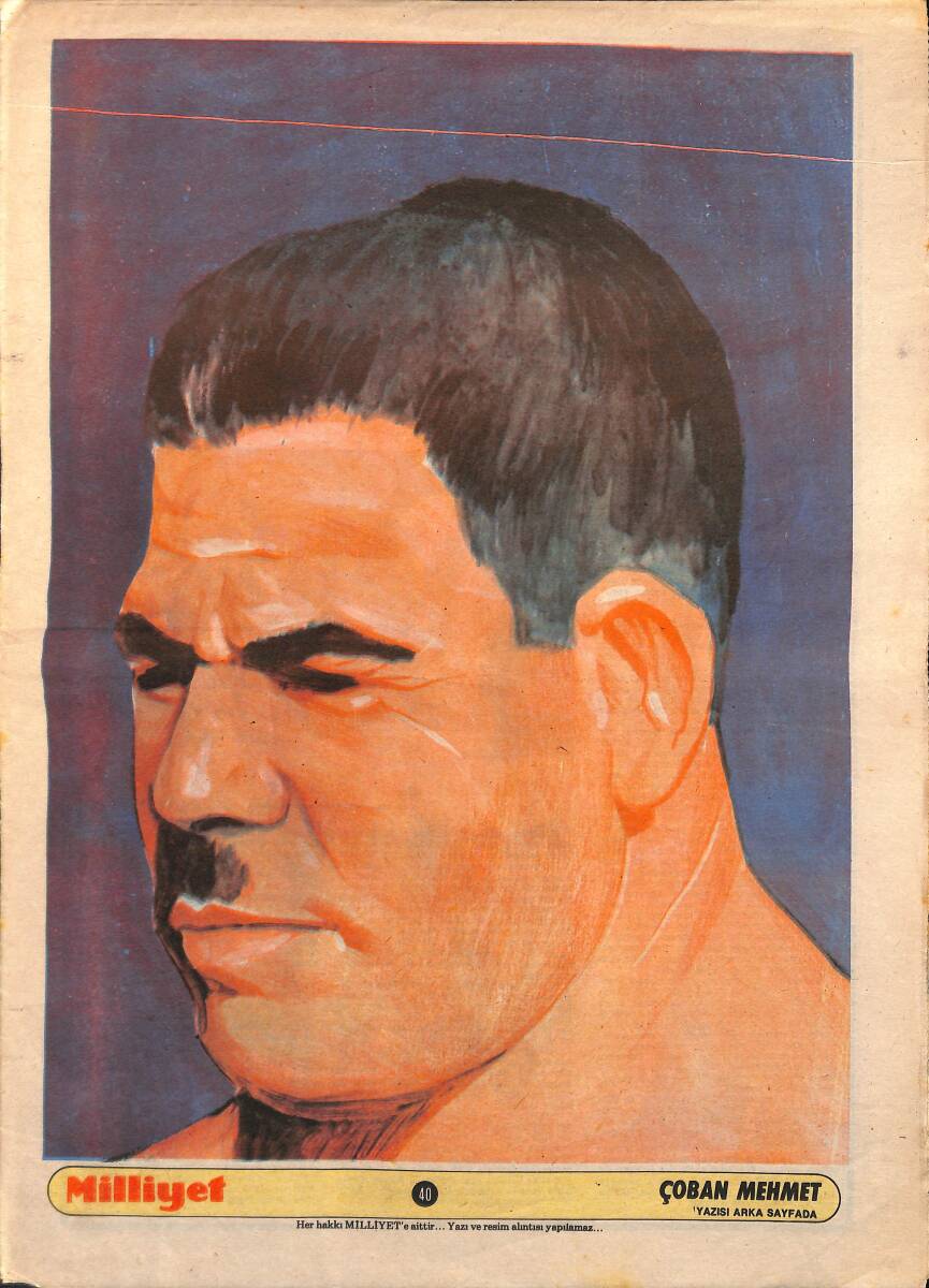 Milliyet Gazetesi Büyük Türk Sporcuları (40-41-42-43) - Çoban Mehmet - Vahap - Nazmi Bari - Ahmet Ayık GZ154147 - 1