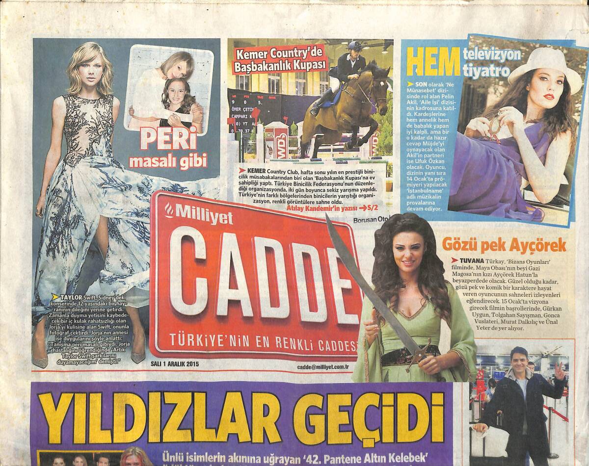 Milliyet Gazetesi Cadde Eki 1 Aralık 2015 - Kenan Ece Japonya'ya Gitti - Kemer Country'de Başbakanlık Kupası GZ138539 - 1