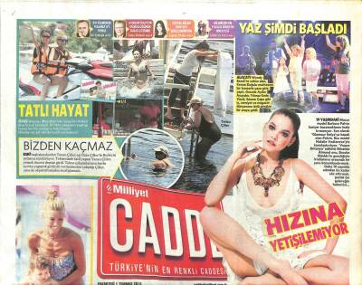 Milliyet Gazetesi Cadde Eki 1 Temmuz 2013-Özge Ulusoy,Maçakızında Sevgilisi Hakan Başla Aşk Tazeledi GZ105125 - 1