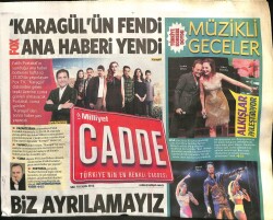 Milliyet Gazetesi Cadde Eki 10 Eylül 2013 - Özge Ulusoyla Hakan Baş , İlişkilerine Üçüncü Bir Şans Tanıdı GZ100774 - 2