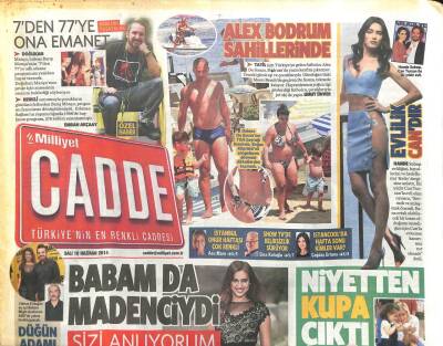 Milliyet Gazetesi Cadde Eki 10 Haziran 2014 - Alex Bodrum Sahillerinde GZ104471 - 1