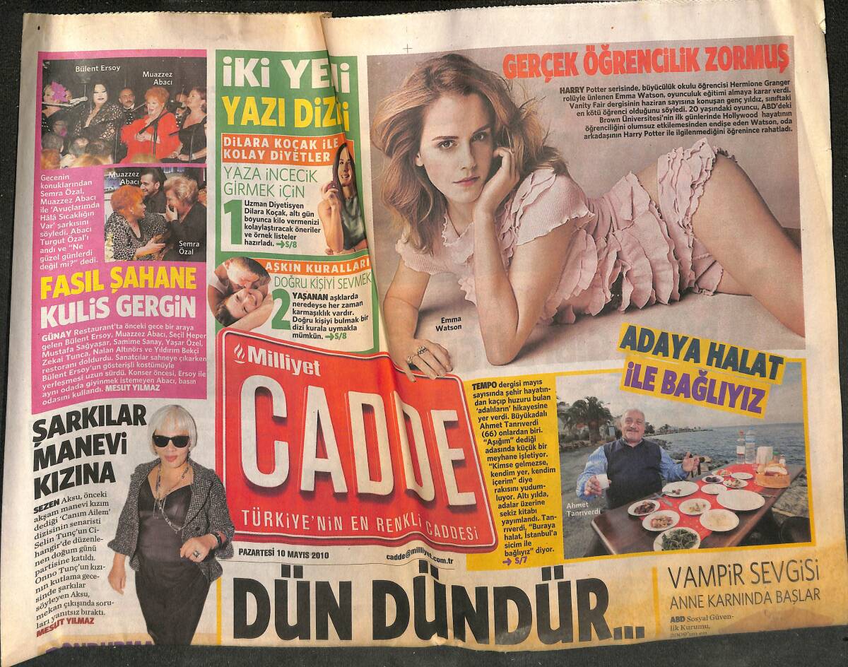 Milliyet Gazetesi Cadde Eki 10 Mayıs 2010 - Halil Ergün Medya Mensupları İle Yaşadığı Sorunları Kabus Olarak Nitelendiriyor GZ153001 - 1