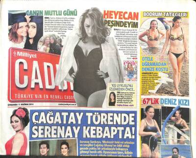 Milliyet Gazetesi Cadde Eki 11 Haziran 2014 - Çağatay Törende Serenay Kebapta GZ104472 - 1