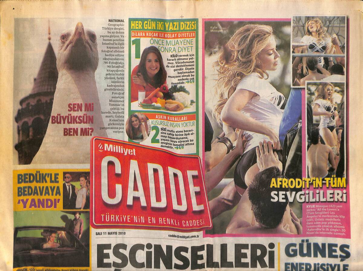 Milliyet Gazetesi Cadde Eki 11 Mayıs 2010 - Volkan Konak Kaçıyor Reklamcılar Kovalıyor GZ152991 - 1