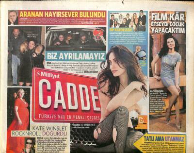 Milliyet Gazetesi Cadde Eki 12 Aralık 2013 - Özge Ulusoy-Hakan Baş Çifti Barıştı - Kate Winslet Rocknroll Doğurdu GZ125899 - 1