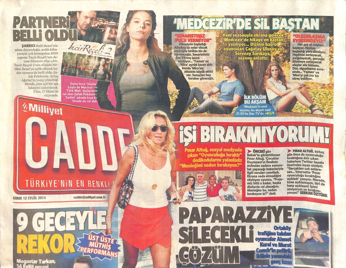 Milliyet Gazetesi Cadde Eki 12 Eylül 2014 - Pınar Altuğ 