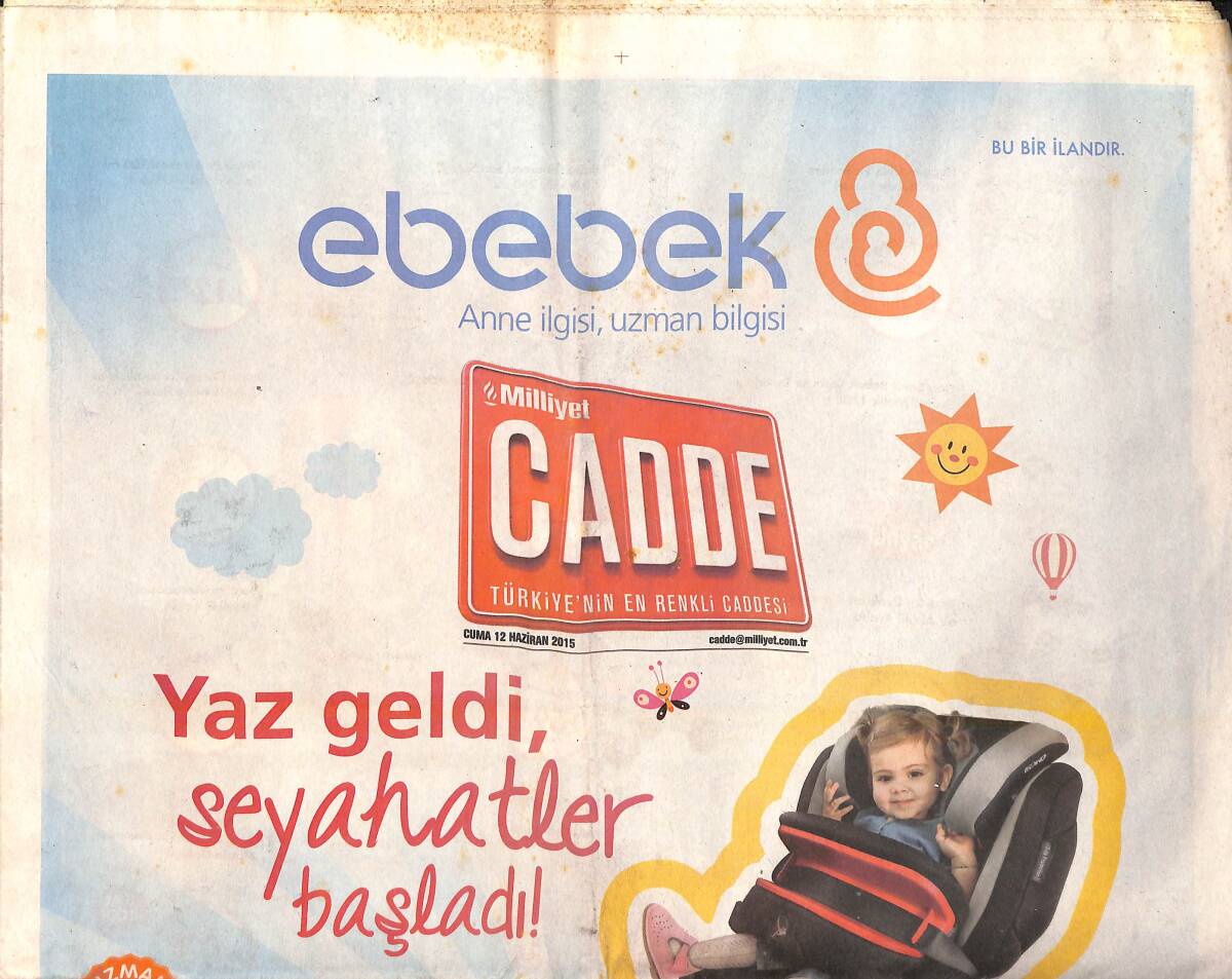 Milliyet Gazetesi Cadde Eki 12 Haziran 2015 - Ajda Pekkan Can Yakacak GZ159883 - 1