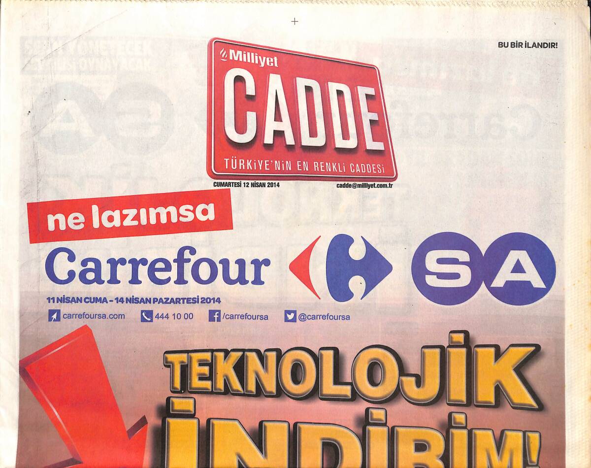 Milliyet Gazetesi Cadde Eki 12 Nisan 2014 - Hülya Avşar Meclis'te Tütü Yasak mI? - Burçin Terzioğlu: Anneliği Kadere Bıraktım! GZ137135 - 1