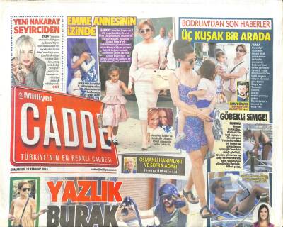Milliyet Gazetesi Cadde Eki 12 Temmuz 2014 - Demet Akalın Ev İçin Mesaide, Yazlık Burak GZ104474 - 1