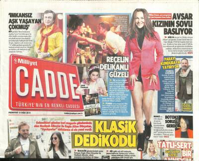 Milliyet Gazetesi Cadde Eki 13 Ekim 2014 - Hülya Avşar , Şov Programı İçin Yaz Boyunca Form Tuttu GZ117036 - 1